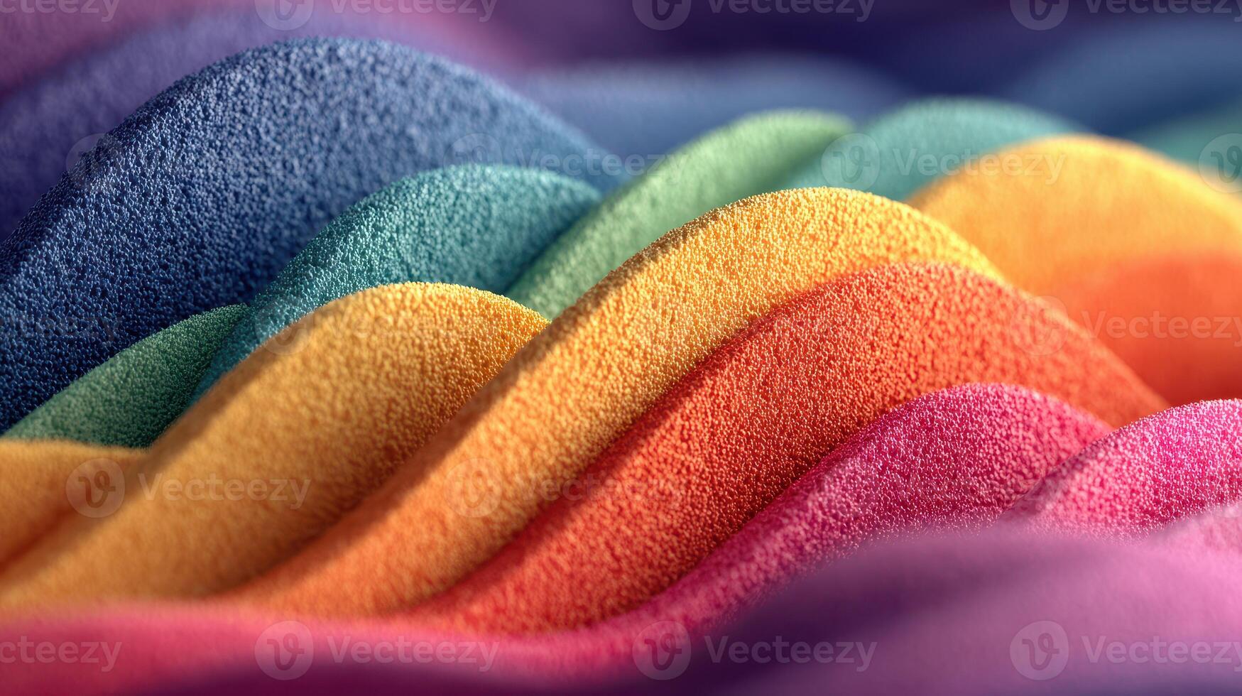 Colorful textured waves create a vibrant visual display in a dynamic abstract arrangement photo