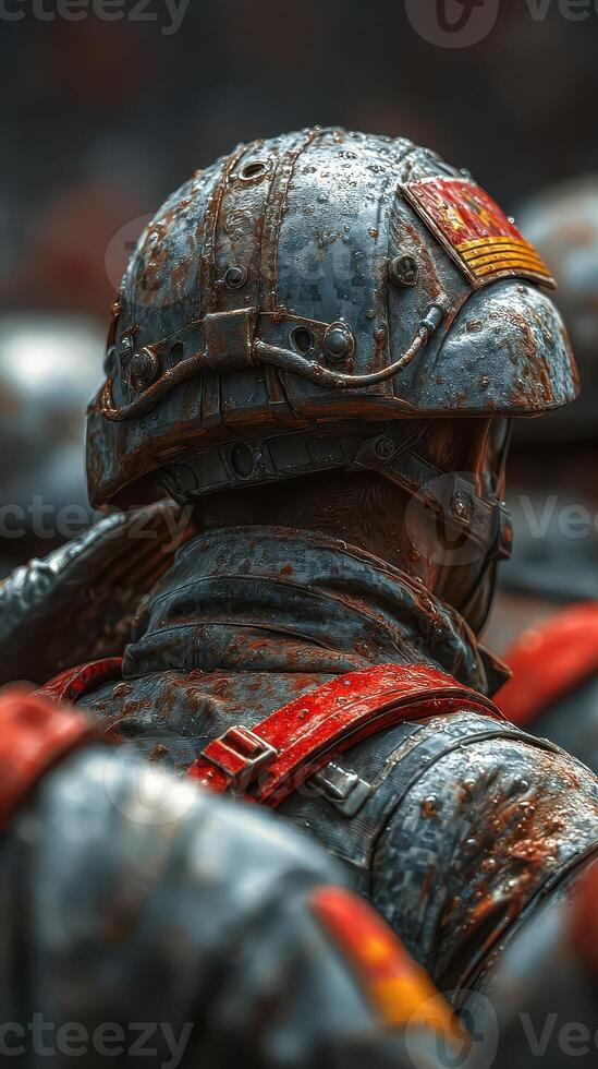 Soldiers prepare for an intense mission in a muddy environment during a training exercise at dawn photo