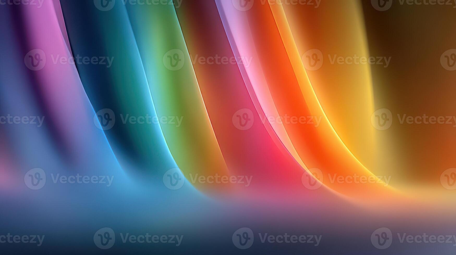 Colorful abstract waves flow seamlessly in a vibrant display of light and texture at an indoor venue during a creative event photo