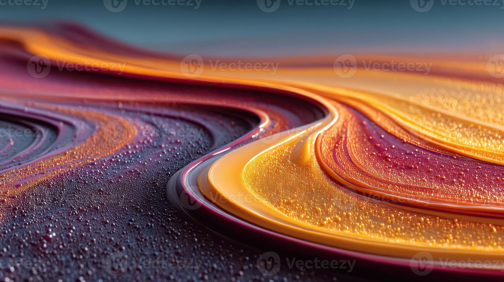 Colorful abstract patterns form smooth waves of vibrant hues in a dynamic composition at dusk photo