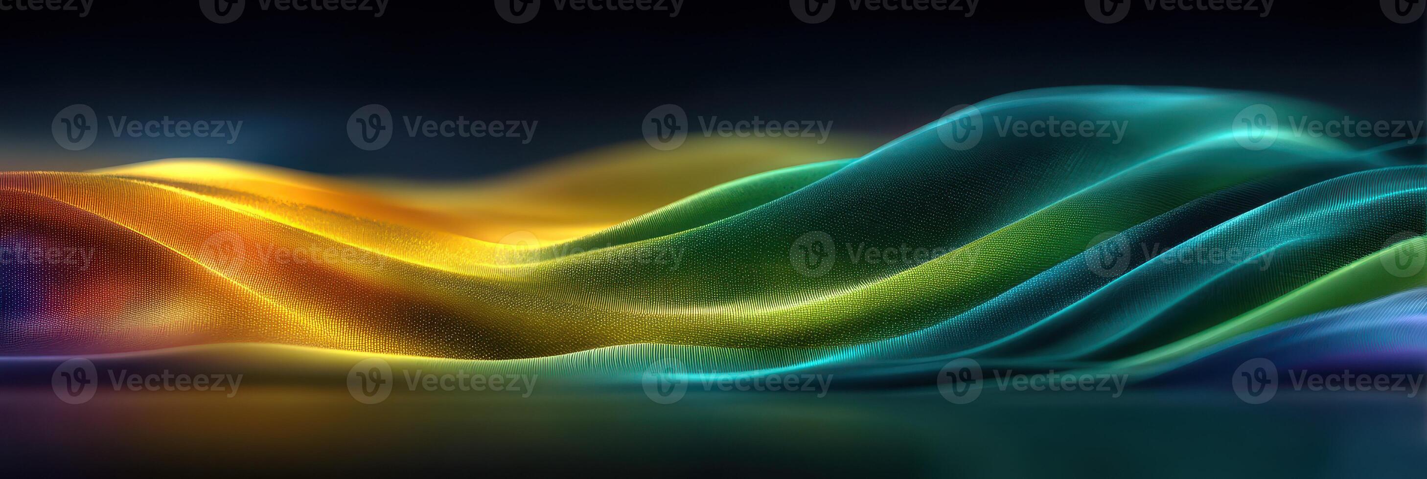 Colorful flowing waves create a mesmerizing abstract landscape at nighttime photo