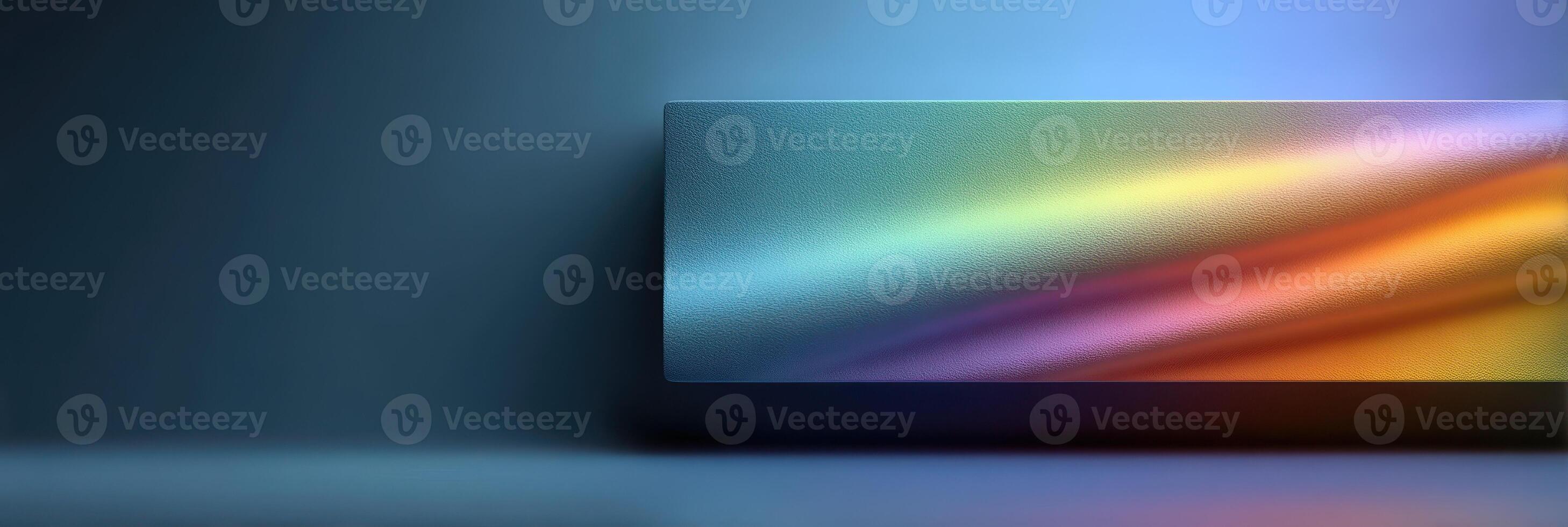 Colorful abstract design with smooth gradients illuminated in a modern setting photo