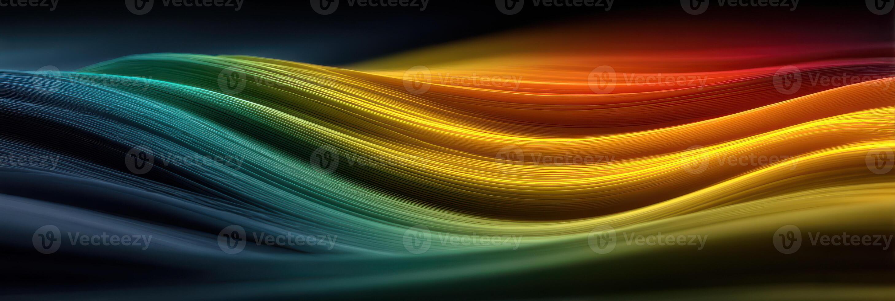 Vibrant waves of color flow seamlessly across a dark background creating a captivating visual display photo