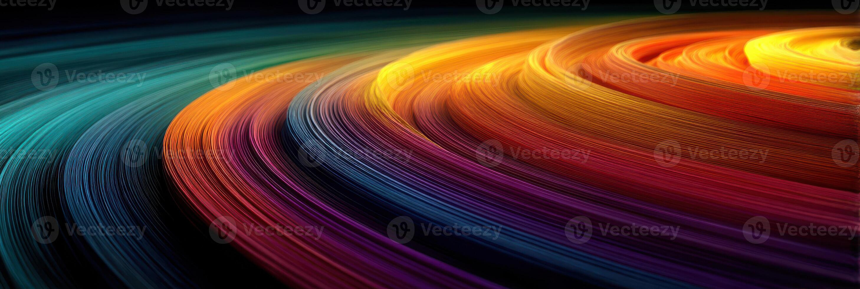 Colorful swirling patterns create a dynamic visual experience in abstract art during late-night hours photo