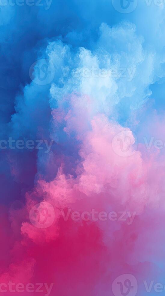Colorful cloud patterns blend in shades of blue and pink during a vibrant sunset sky photo