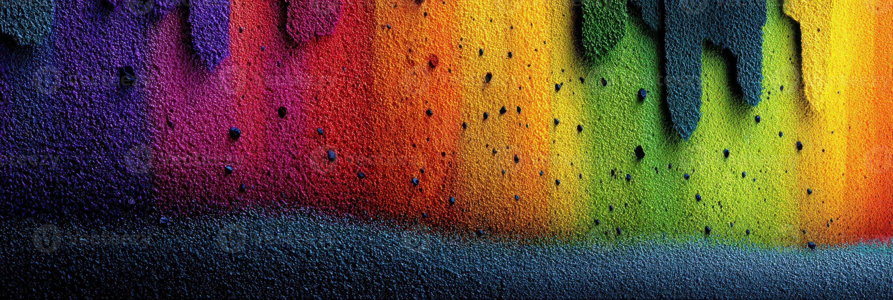 Vibrant mural showcasing vivid colors and abstract patterns on a textured wall in an urban environment during daylight photo