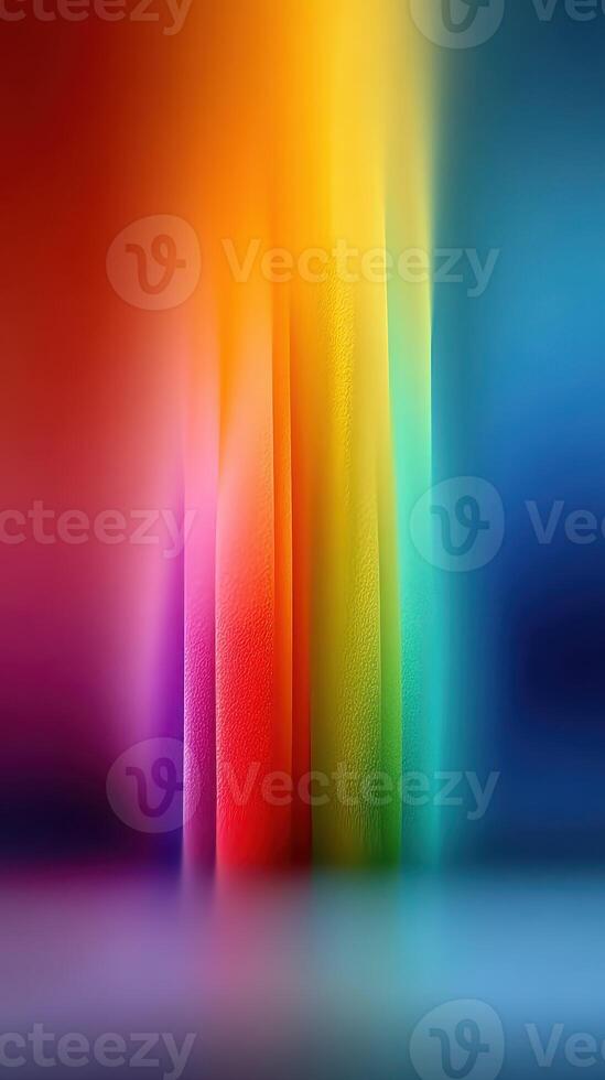 Colorful abstract composition showcasing vibrant hues merging softly in a blurred setting, creating an immersive visual experience photo