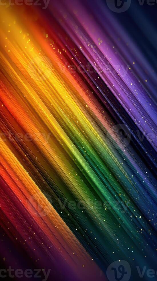 Colorful abstract lines with shimmering particles creating a vibrant background for creative projects photo