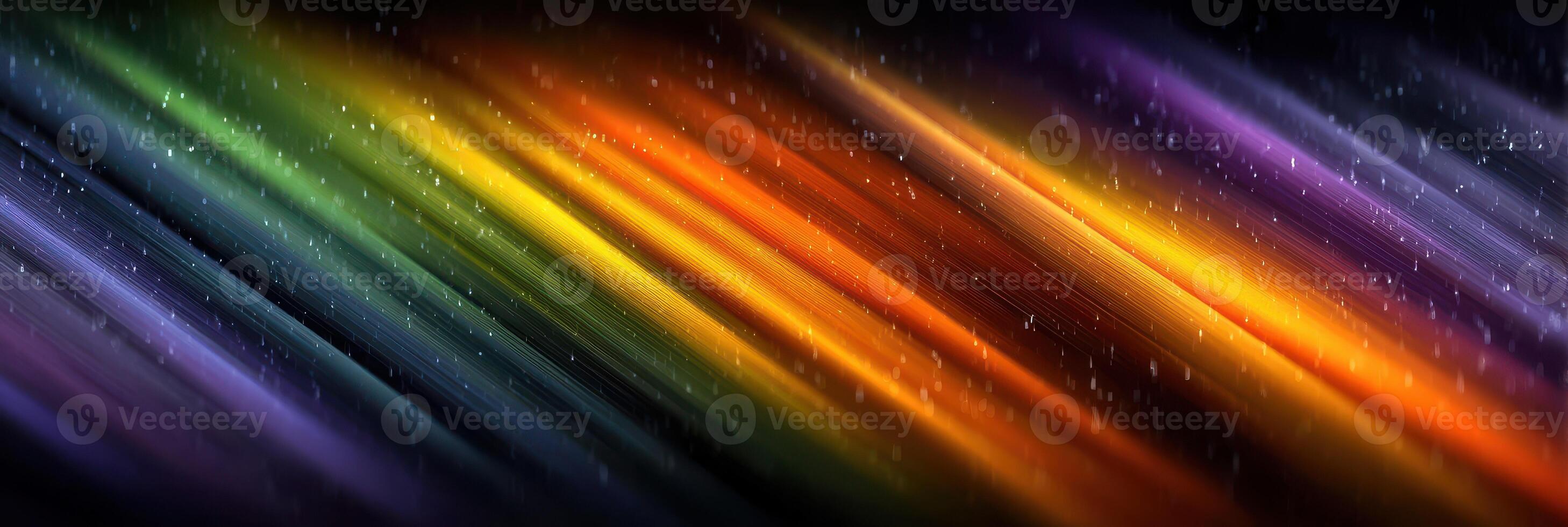 Vibrant abstract colorful lines create dynamic visual flow across dark background photo