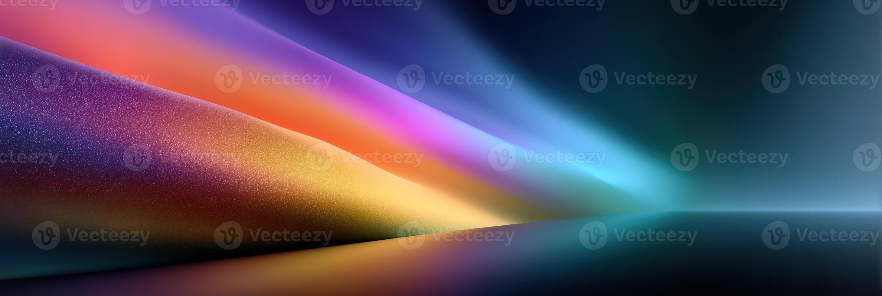 Colorful light waves create a vibrant abstract landscape during a serene evening photo