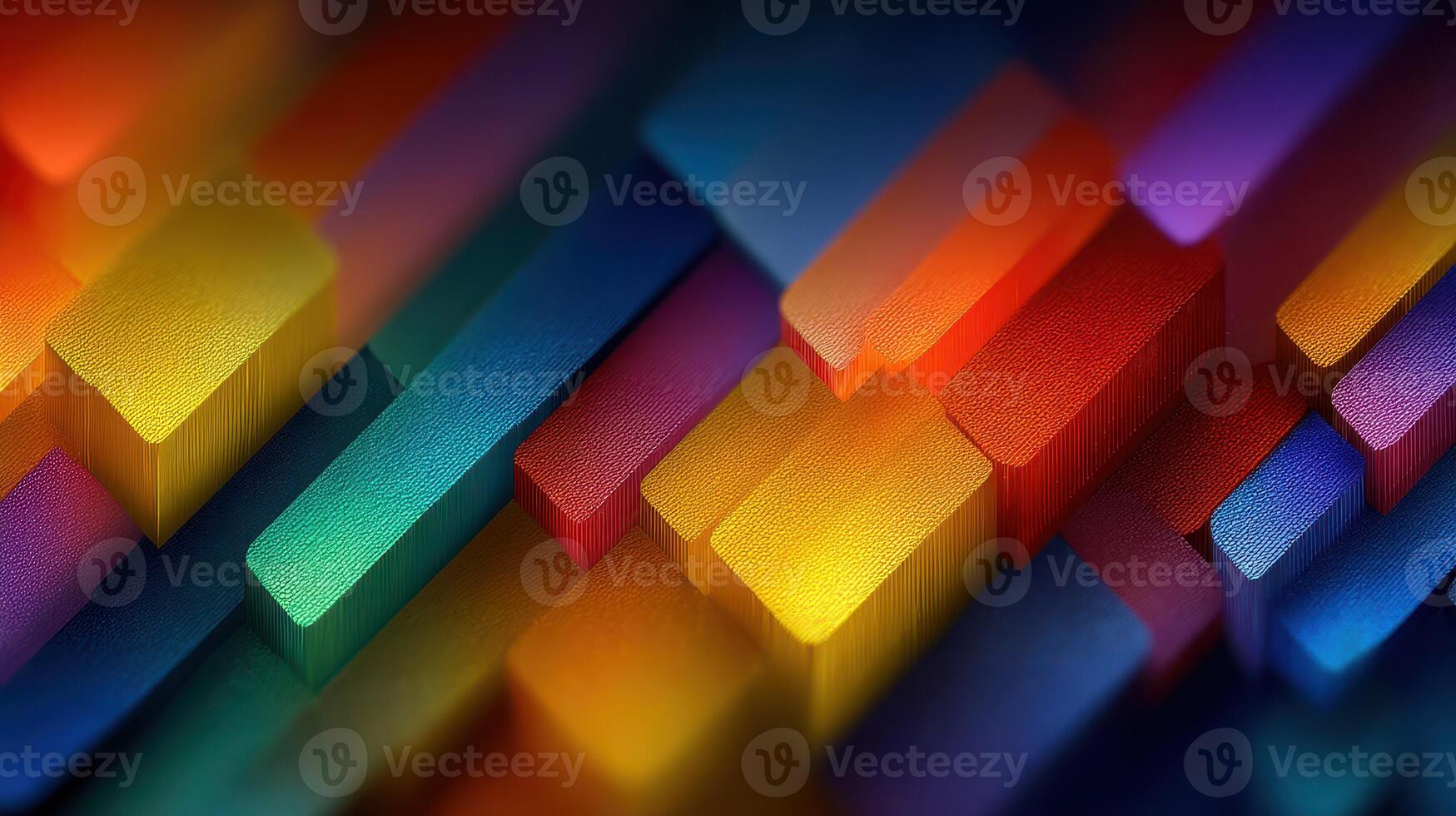 Colorful abstract patterns and shapes displayed in vivid tones creating a vibrant visual effect during nighttime photo