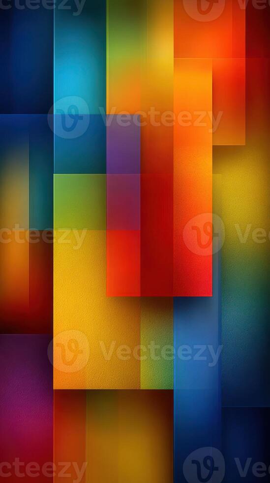 Vibrant geometric pattern with bold colors and smooth gradients creating a dynamic visual experience in digital art photo