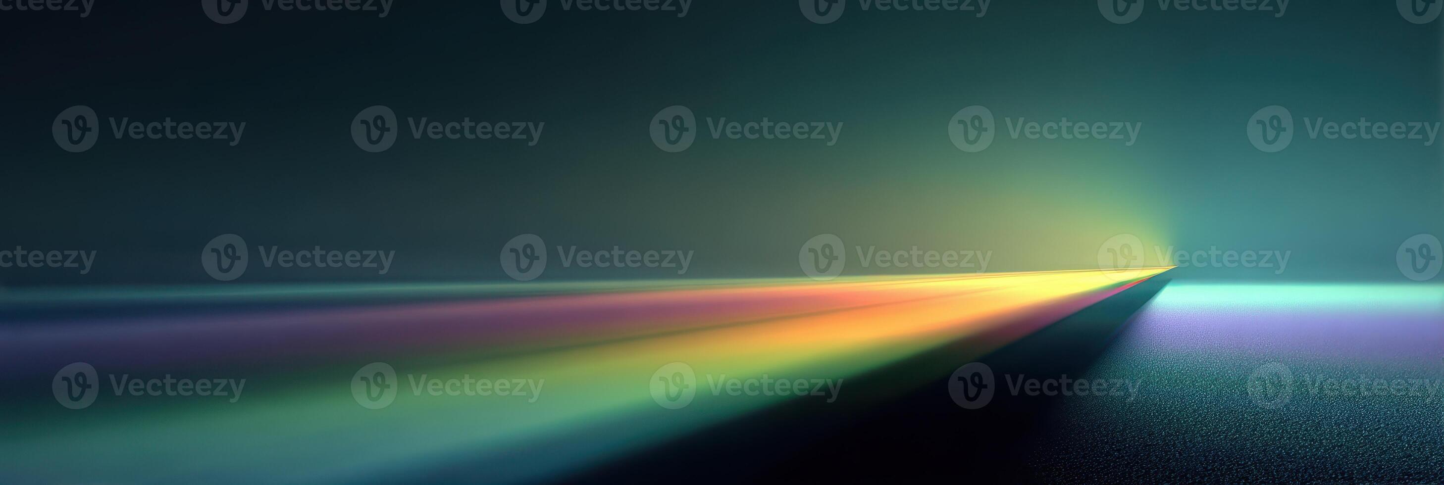 Light beams create vibrant colors in a darkened space at dusk or dawn photo