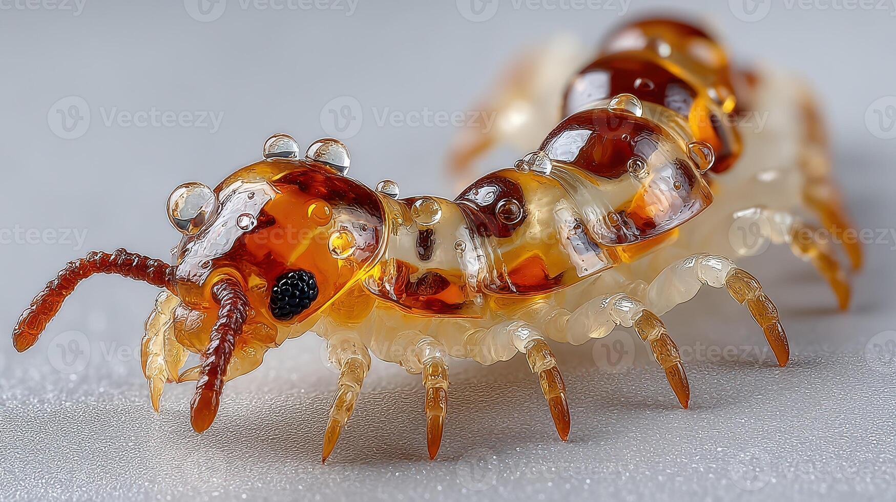 Magnificent close-up of a translucent insect showing intricate details and natural beauty photo