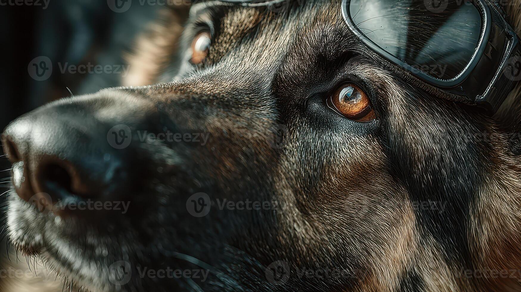 Dog wearing sunglasses enjoys a sunny day in a comfortable setting photo