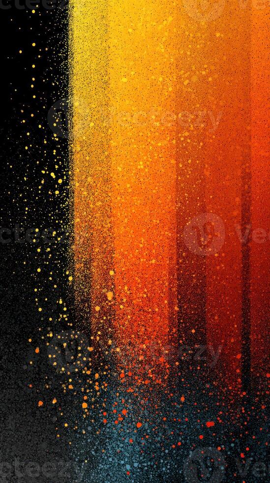 Vivid abstract gradient showcasing vibrant hues of orange, yellow, and red against a dark background photo