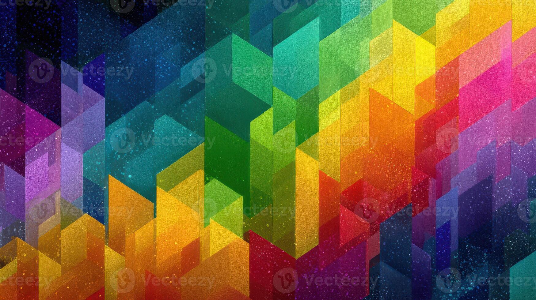 Colorful geometric abstract art showcasing vibrant shapes and patterns in a dynamic composition photo