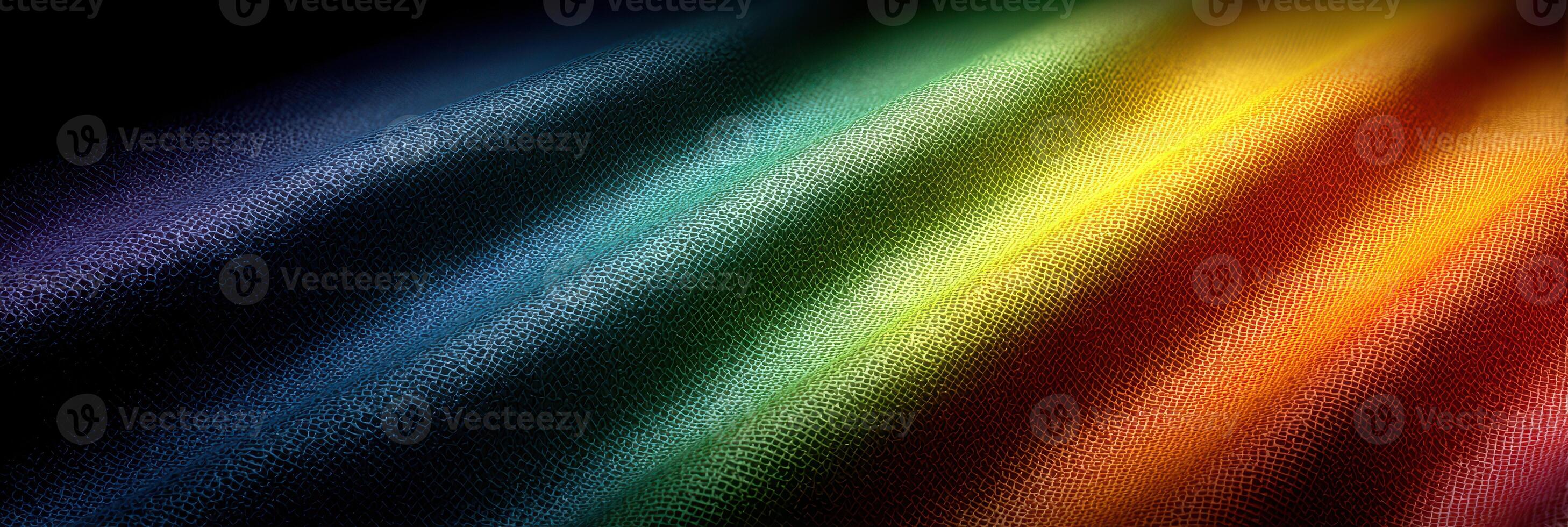 Colorful light rays creating a vibrant spectrum on a textured surface in an abstract composition photo
