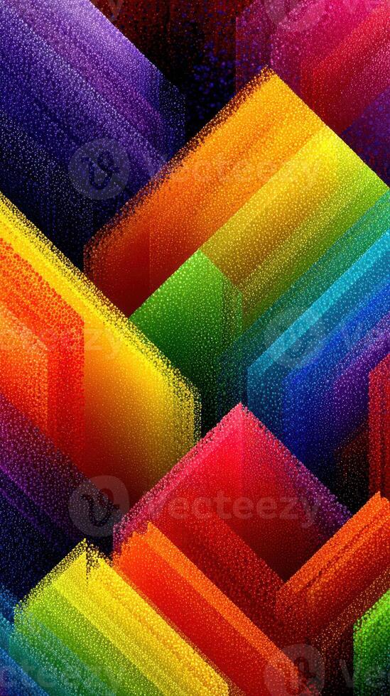 Vibrant geometric patterns in a colorful abstract design with a dynamic composition photo