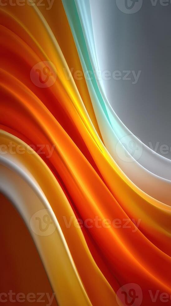 Colorful abstract design with flowing curves and gradients showcasing warm and cool tones photo