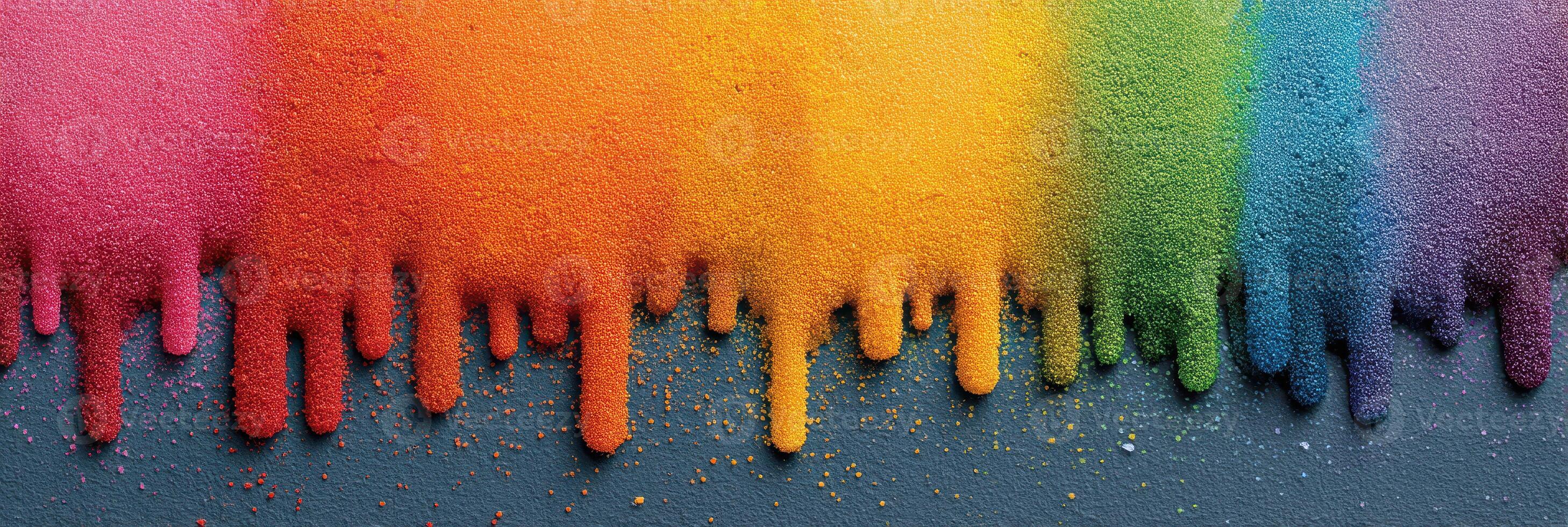 Colorful powder lines create a vibrant display against a dark background showcasing a playful artistic activity photo