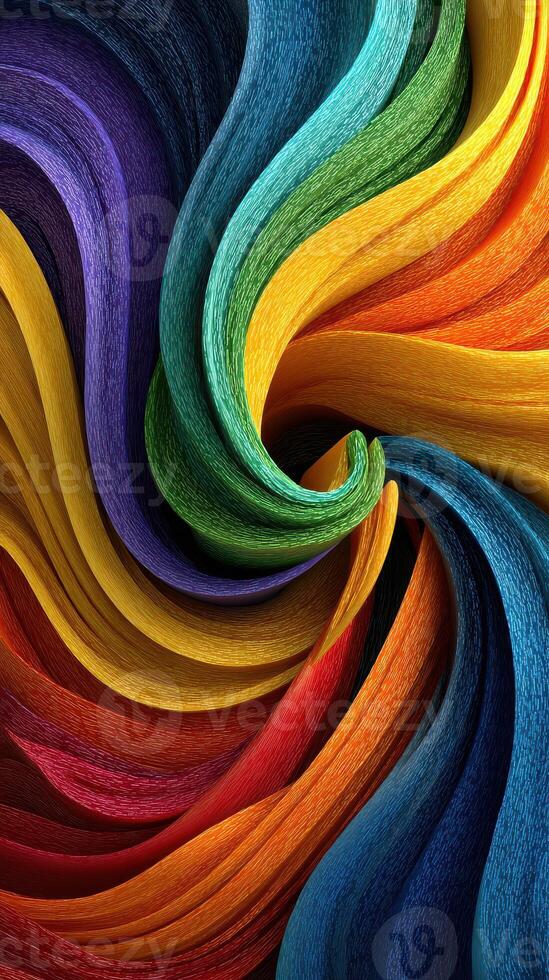 Colorful swirling patterns creating a vibrant abstract design in a modern art style photo