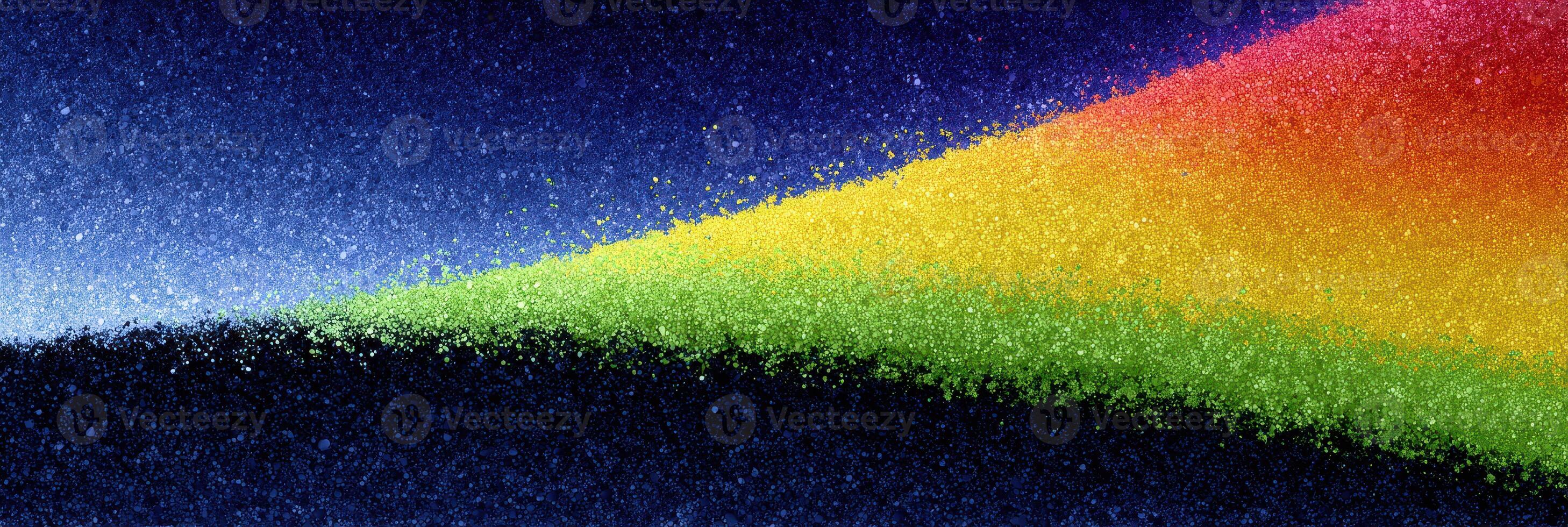 Colorful sand art created during a summer festival in an outdoor location with vibrant hues and patterns blending together photo