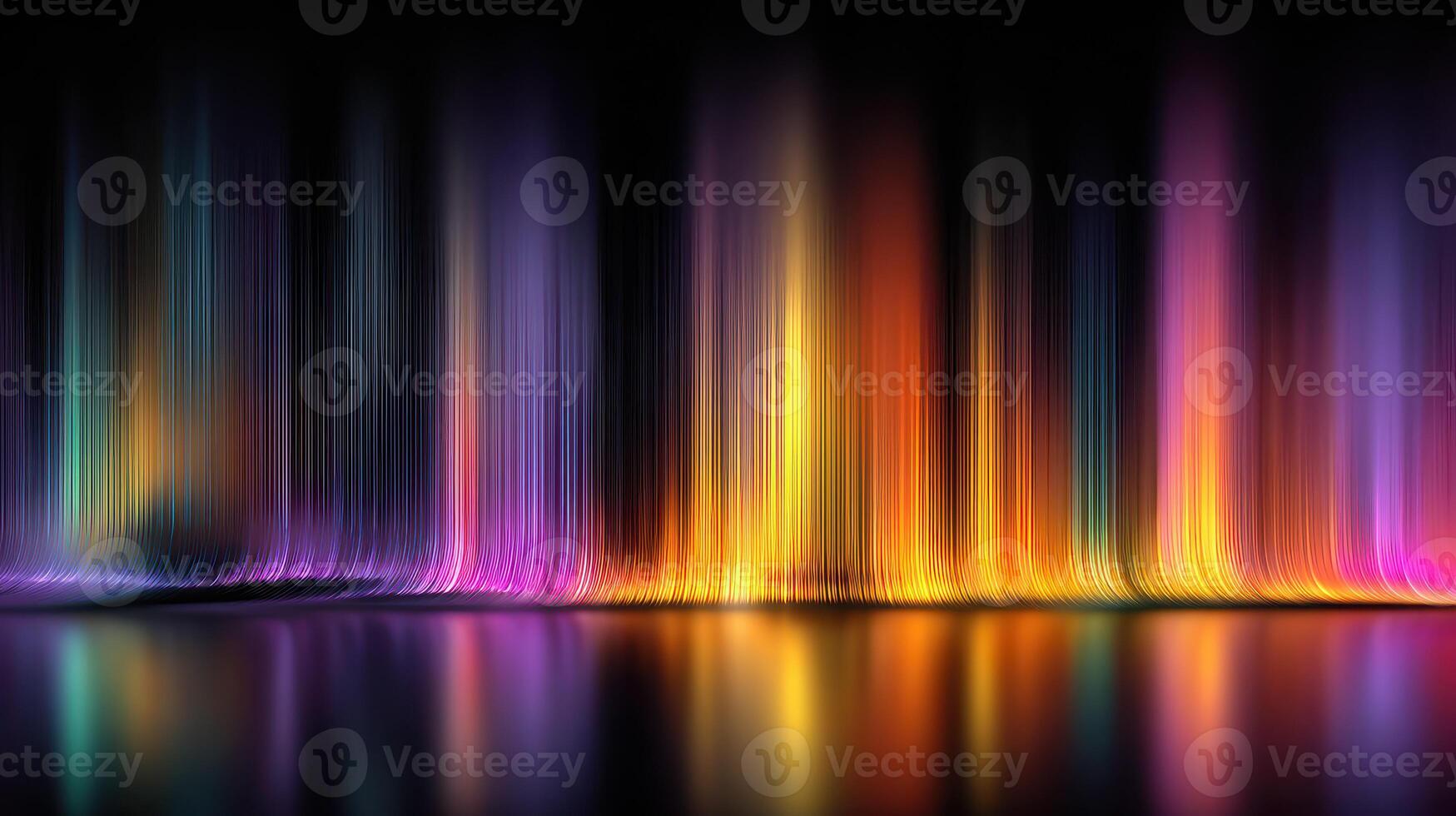 Colorful light display with vibrant hues illuminating a dark background during an evening event photo