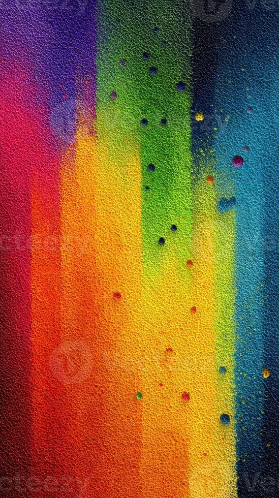 Bright and colorful abstract texture with vibrant hues and specks of color resembling a watercolor painting photo