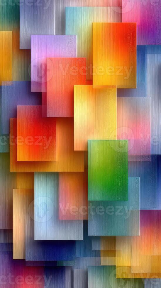 Colorful abstract geometric shapes layered together creating a vibrant visual experience photo