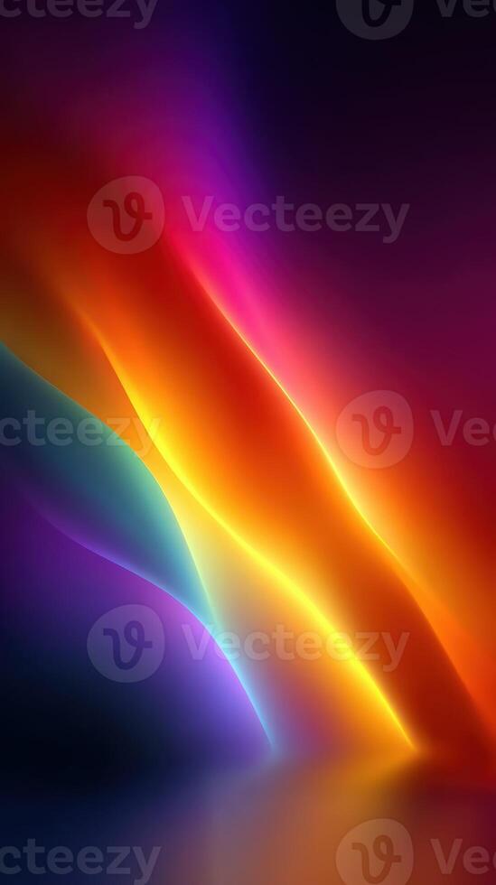 Vibrant abstract waves of color blend seamlessly to create a mesmerizing background in digital art form photo