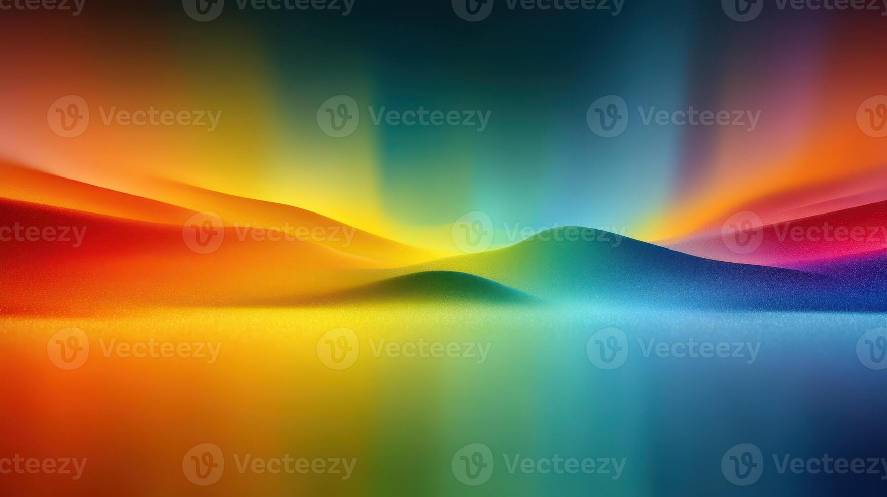 Vibrant abstract landscape showcasing gradients of color in a serene and artistic setting at dusk photo