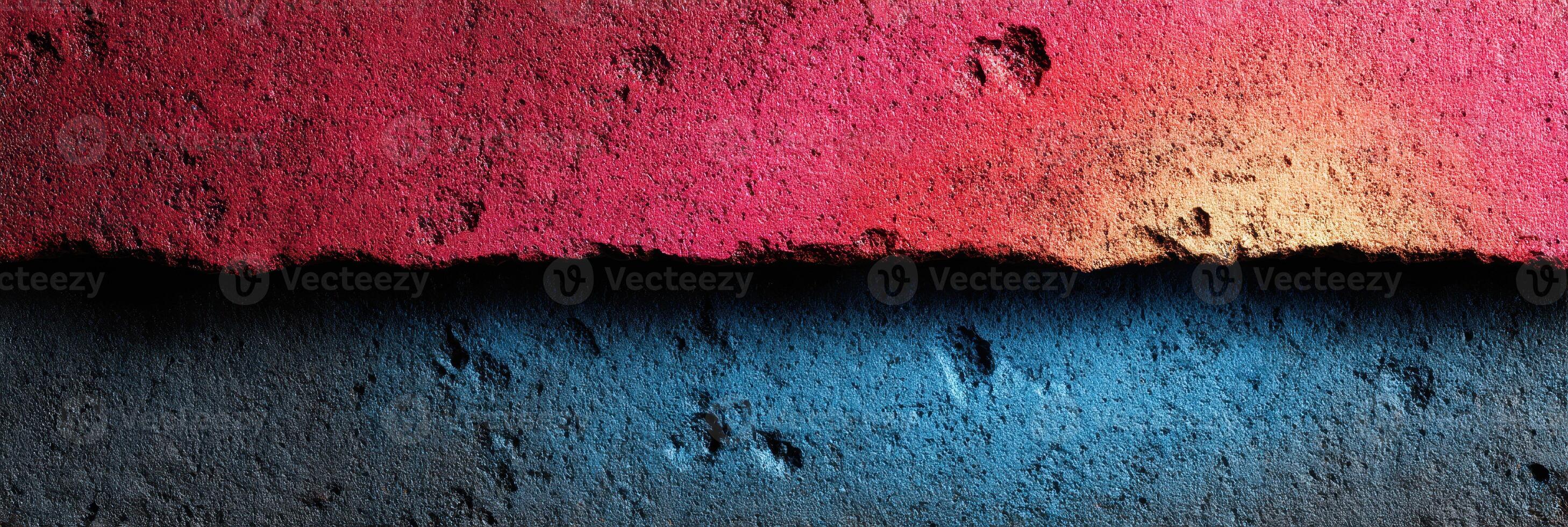 Colorful textured wall with vibrant gradient effect showcasing artistic design in urban setting photo