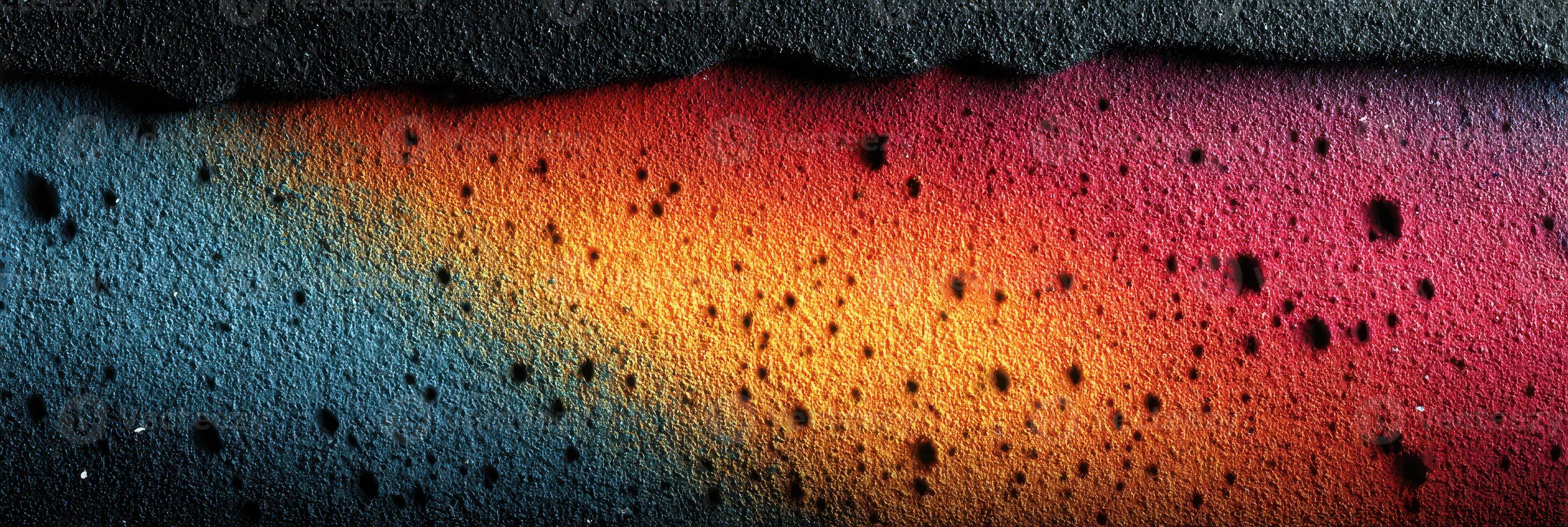 Colorful abstract texture with vibrant tones blending seamlessly at a close angle during the twilight hour photo