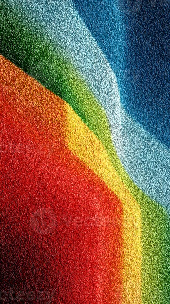 Vibrant abstract design showcasing a gradient of colors in wavy patterns with bold hues and smooth transitions photo