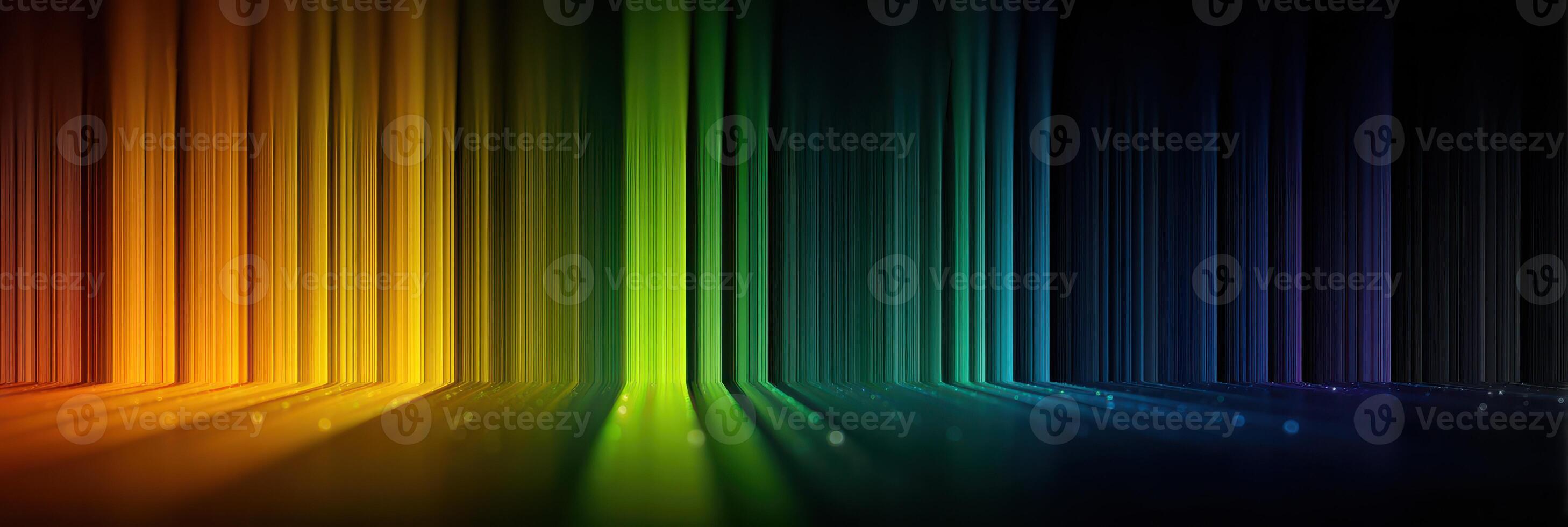 Vibrant gradient of colors flowing seamlessly across a dark background in a digital artwork photo