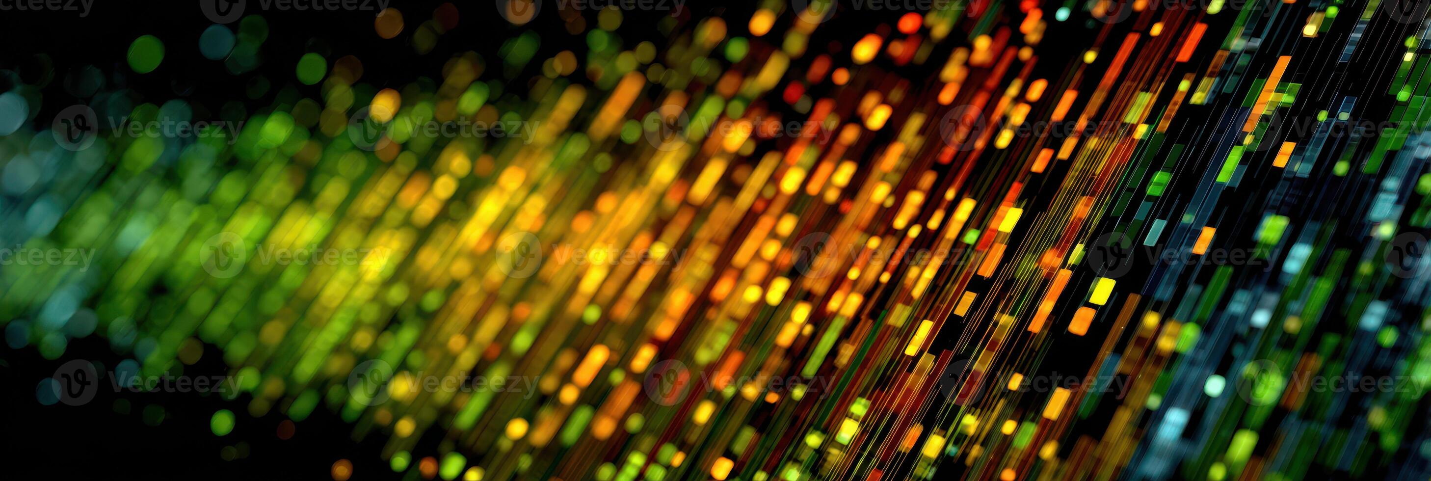 Colorful spectrum of light with sparkling dots creating an abstract background in vibrant shades at night photo