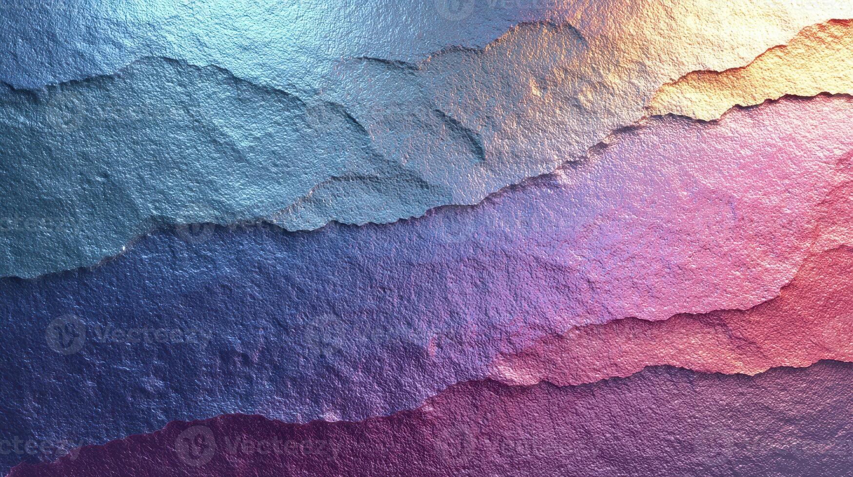 Vivid layers of color create a stunning abstract texture resembling a natural landscape at dusk photo