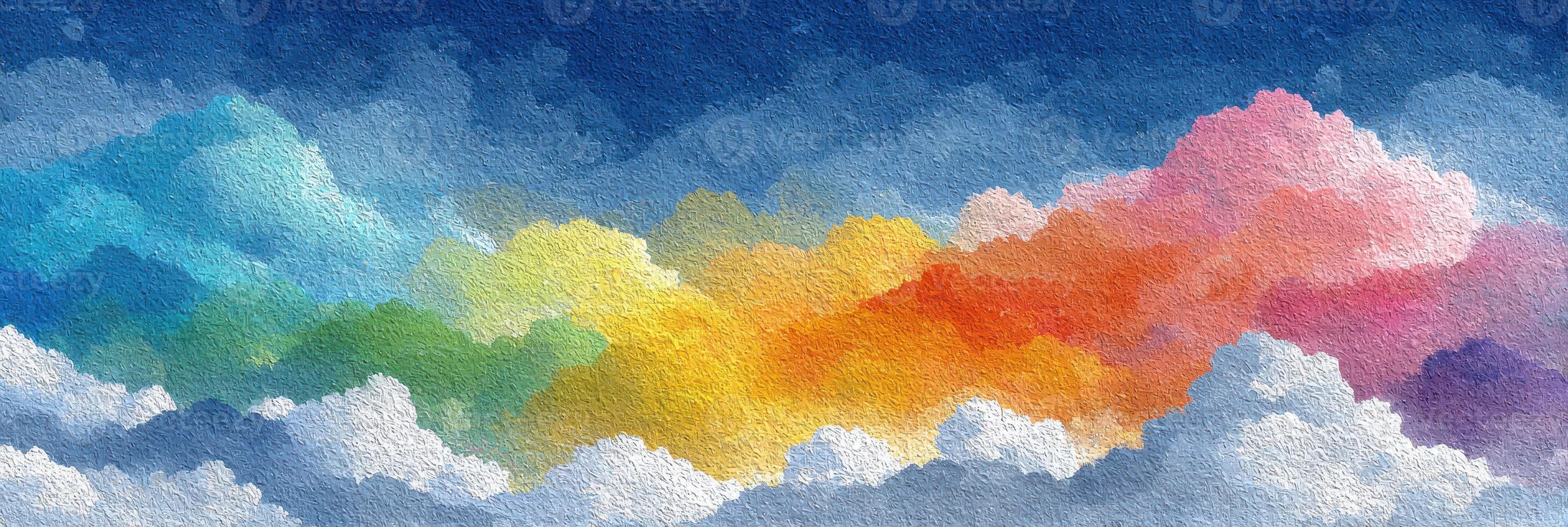 Vibrant clouds fill the sky with color during a beautiful sunset over a serene landscape photo