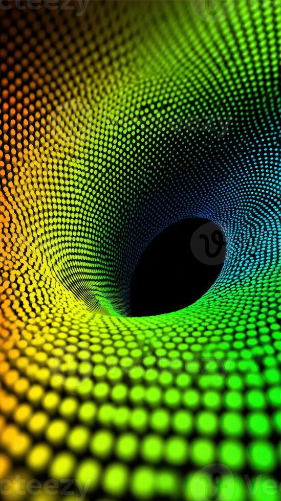 Brightly colored vortex pattern creates mesmerizing visual depth in abstract design photo