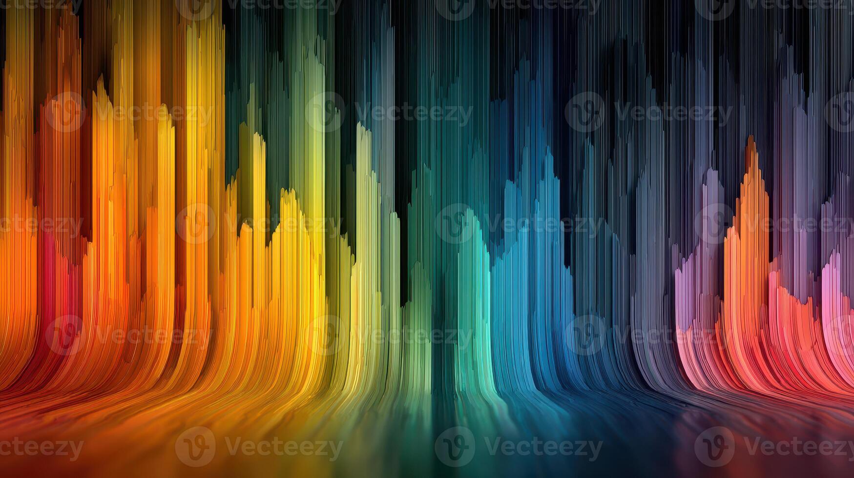 Vibrant abstract landscape with flowing colors in a digital artwork photo