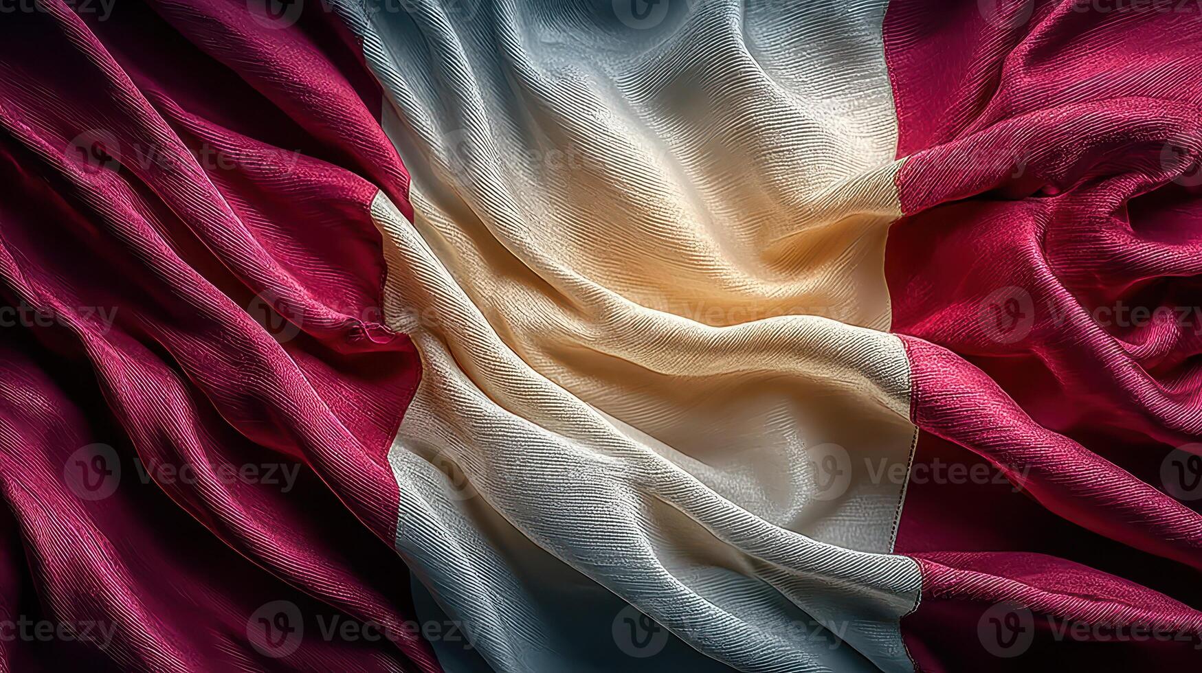Waving flag with red and white colors symbolizing national pride and unity at a festive celebration photo
