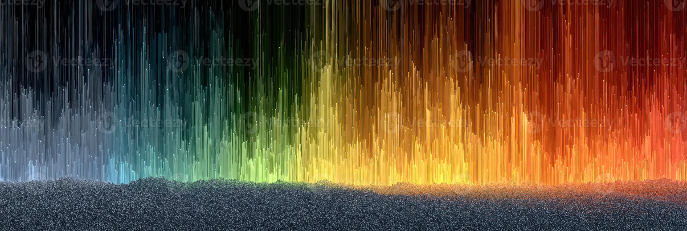 Colorful visual spectrum showcasing vibrant hues in an abstract digital art piece created with intricate patterns photo
