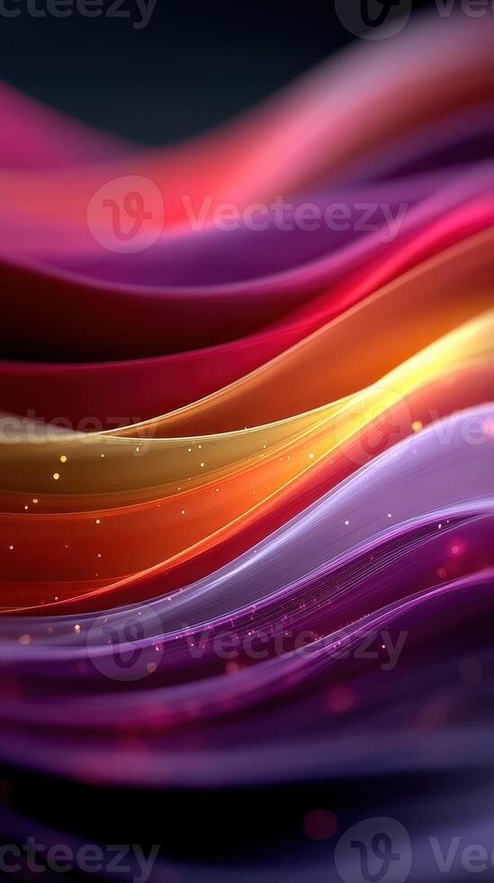 Colorful wavy patterns with vibrant gradients and glowing elements create a mesmerizing visual experience in modern design photo