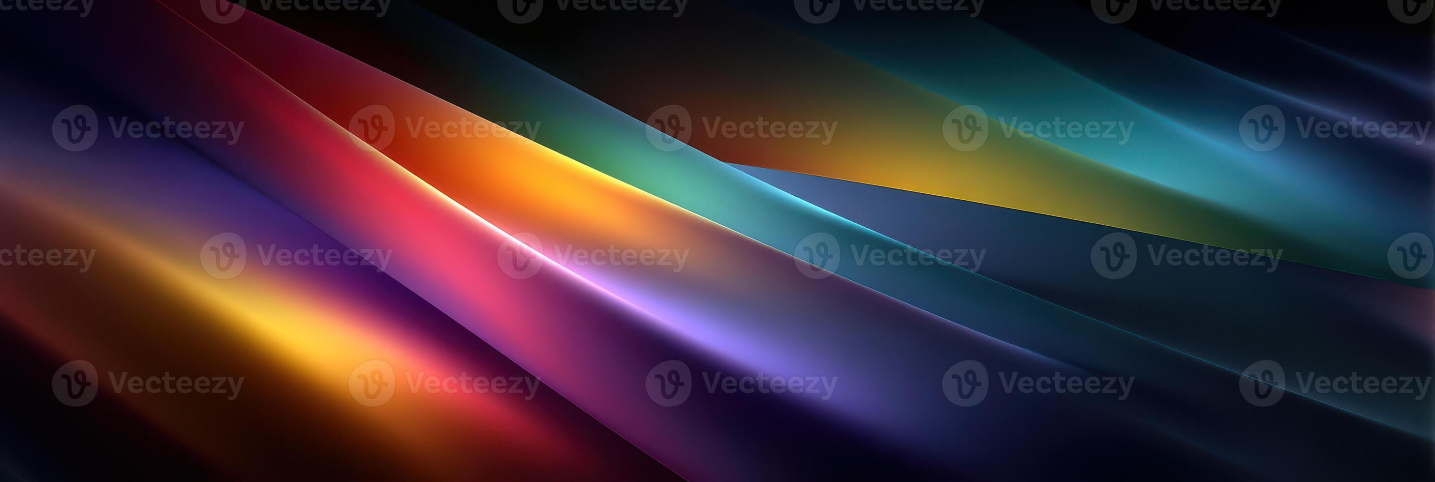 Vibrant abstract design featuring flowing waves of color across a dark background photo