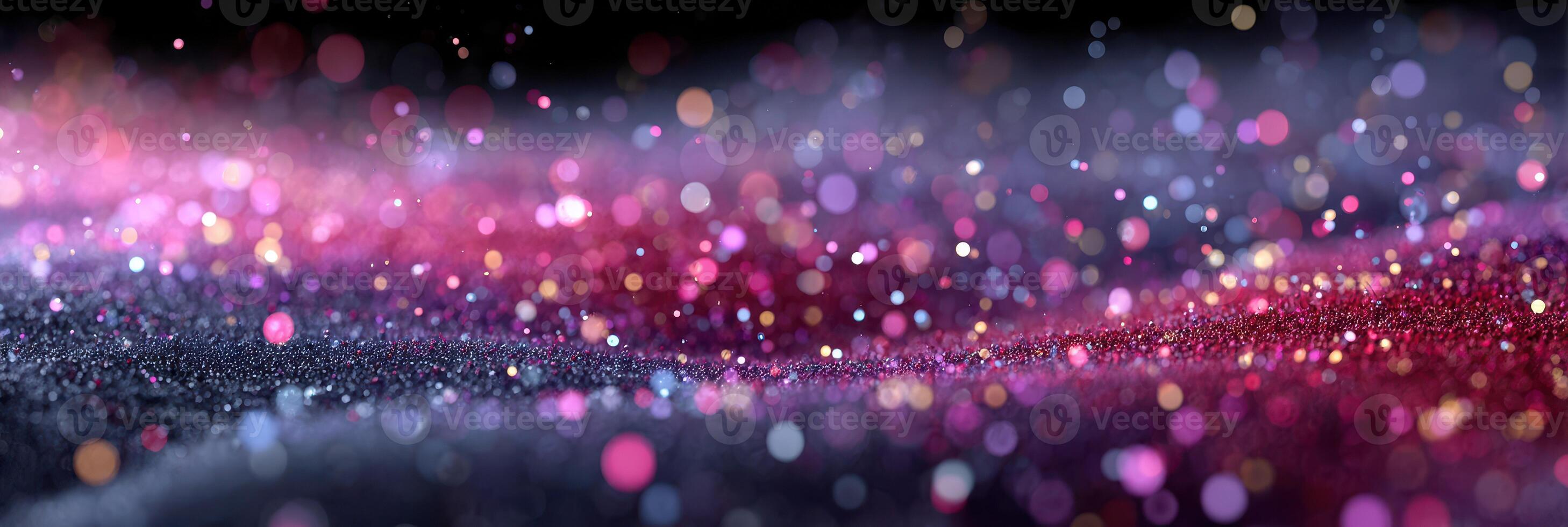 Colorful sparkling particles create a dreamy effect in a dark atmosphere during a mesmerizing night event photo