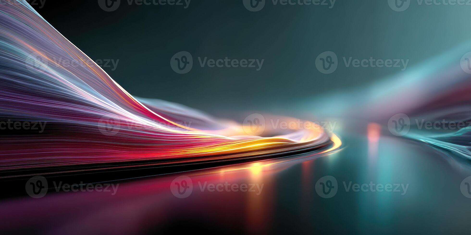 Dynamic flow of colors and lights creates a mesmerizing abstract landscape photo