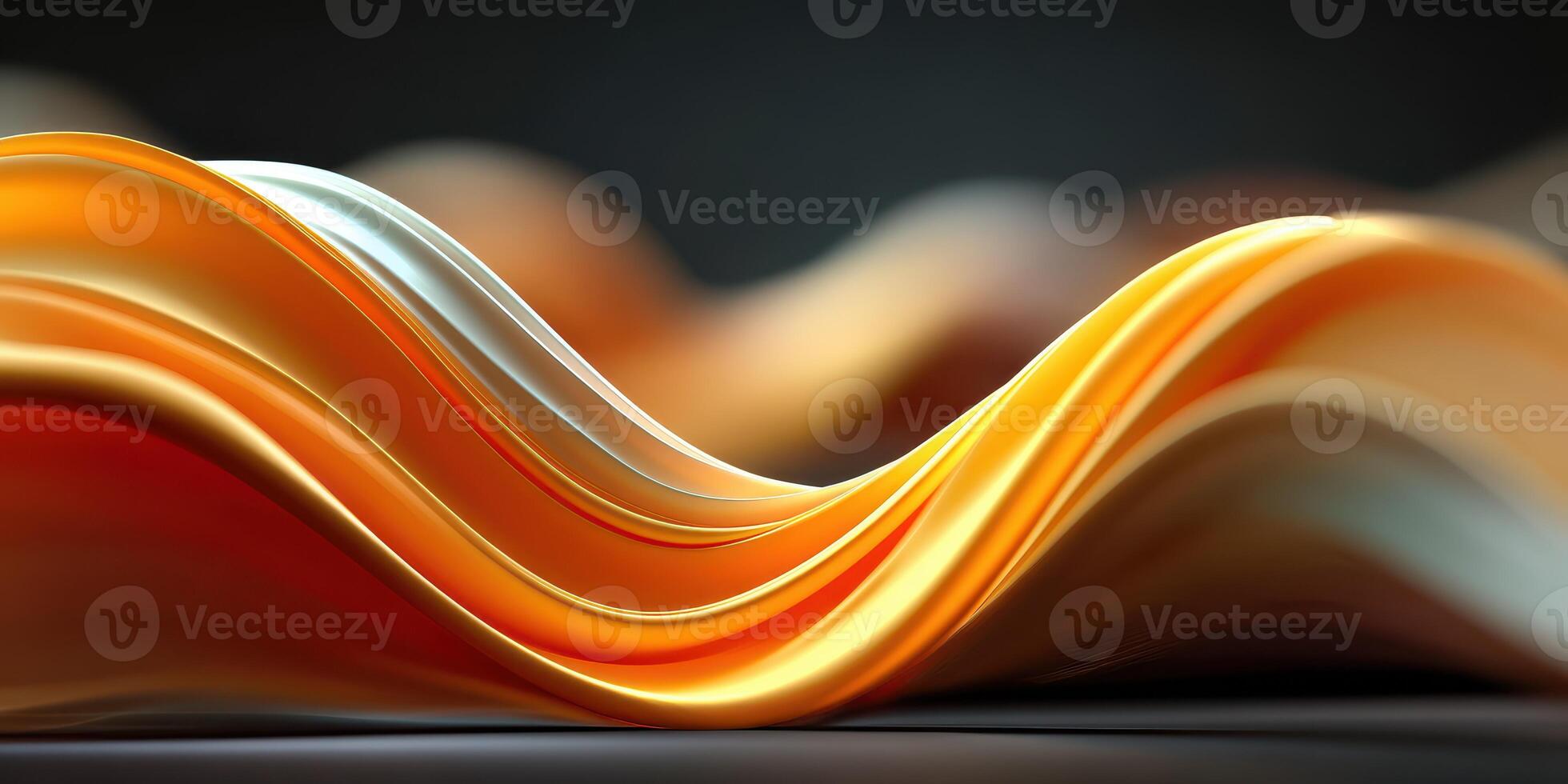 Curvy waves of orange and white fabric create a dynamic visual experience in elegant design photo