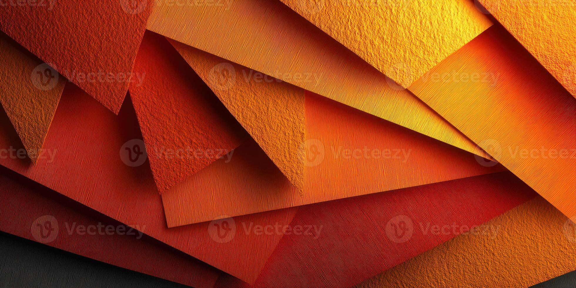 Vibrant layers of orange and yellow textured paper create an abstract artwork in a playful arrangement photo