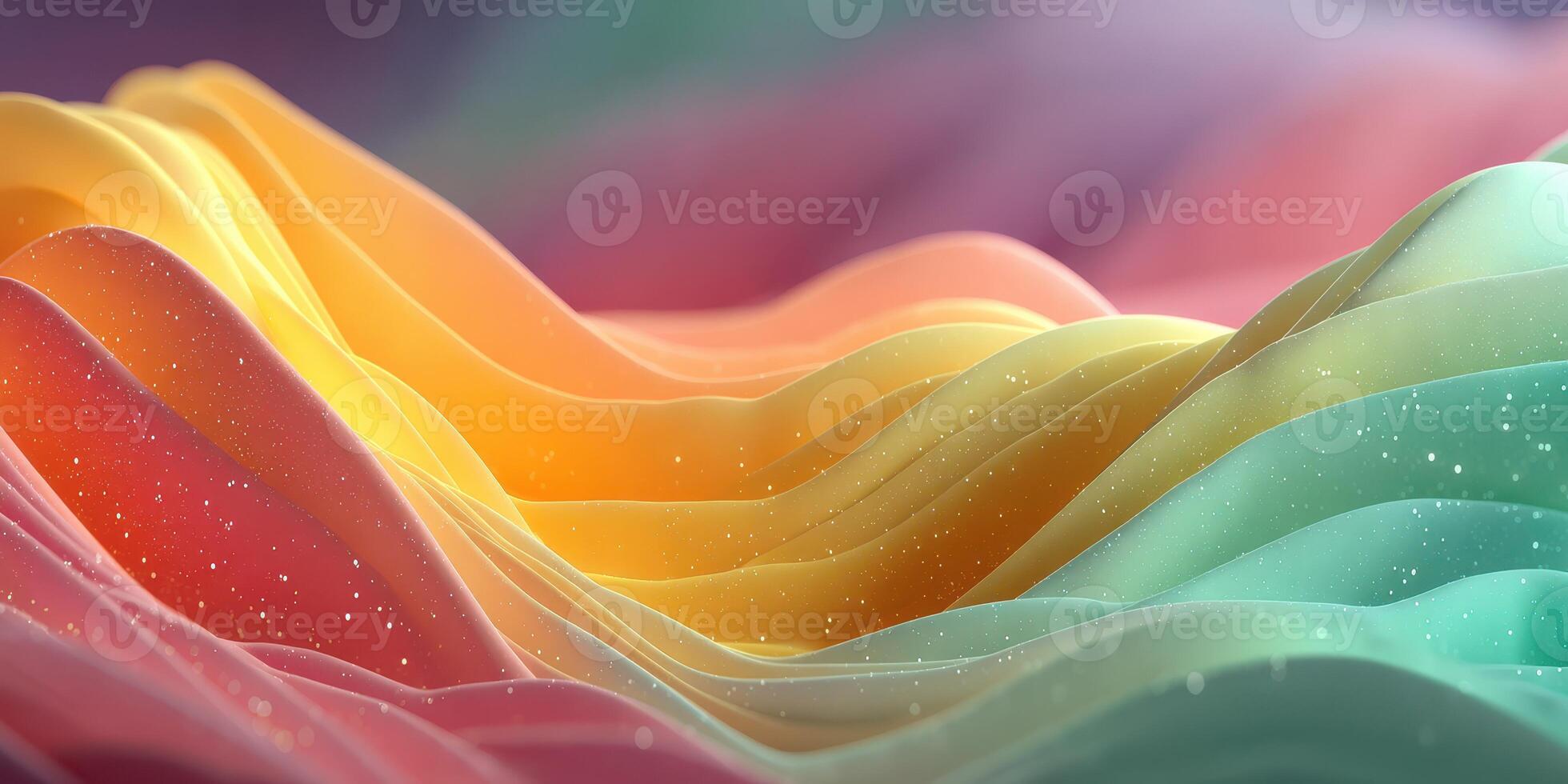 Vibrant flowing waves create a mesmerizing visual of color and light in a digital abstract design photo